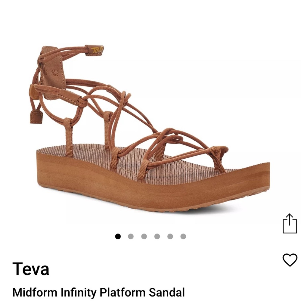 Women’s Teva Midform Inifinity Brown Platform Sandals size 10